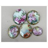Porcelain Brooches / 5 pc