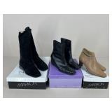 Sz 8.5 Womenï¿½s Heeled Boots / 3 Pairs