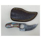 Custom Short Skinner Knife w/ Sheath