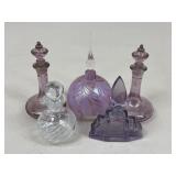 Glass & Crystal Perfume Bottles / 5 pc