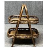 Wood Two-Tier Basket
