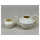 Belleek Tea Pot & Creamer