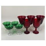 Colored Glassware / 9 pc