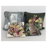 Cross Stitch Accent Pillow|4 pc