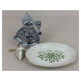 Lenox Holiday Ornament & Trays|3 pc