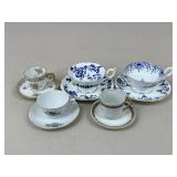 Tea Cups & Saucers / 5 pc