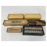 Vintage Wooden Domino Sets/ 6