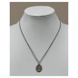 Chain w/ Sterling Silver Saint Elizabeth Pendant