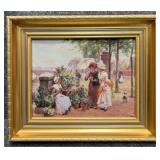 "Flower Market"Print on Canvas