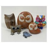 Owl Figures/ 6 pc