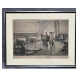 Vintage Etching "Prince Charles Last Look at