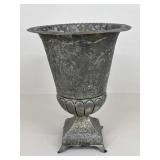 Metal Pedestal Vase