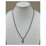 Chain w/ James Avery Sterling Silver Cross Pendant
