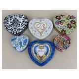 Brighton Heart Shaped Tins|6 pc
