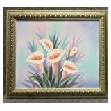 Original Painting on Canvas Signed Rose