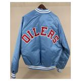 "Houston Oilers"  Jacket Sz L Chalk Line