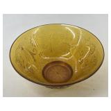 Amber Glass Bowl