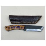 Custom Tanto Knife w/ Sheath