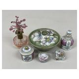 Vanity Trinket Dishes & Perfume Bottles/ 6 pc