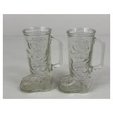 Pair Of Boot Glasses w/ Handles