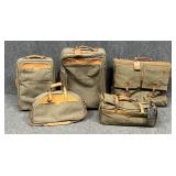 Vintage Leather & Tweed Hartmann Luggage Set / 5
