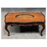 Carved Cherry Wood Tea Table