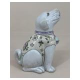 Macau Hand Painted Porcelain Dog Figure