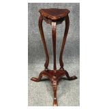 Carved Wood Fern Stand w / Claw Feet