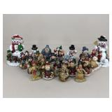 Resin Snowmen Figures / 22 pc