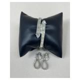 Vintage Bracelet & Clip On Earrings Set