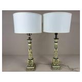 Pair Of Pierre Deux Lamps w/ Shades