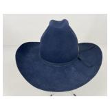 Sz 7 1/8 Stetson Navy Blue Cowboy Hat