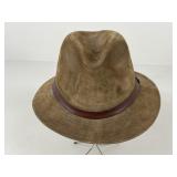 Sz L New York Hat & Cap Co. Leather Suede Hat