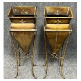 Pair Of Metal Planters