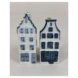 Blue Delft KLM Houses / 2 pc