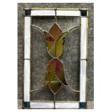 Leaded Stained Glass Window - Tulip Pattern