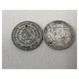 1962 & 1967 Mexican Peso Coins