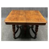 Tiger Oak Dining Room Table w/ Three Leaves