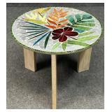 Side Table w/ Glass Mosaic Top