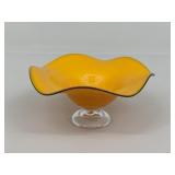 Art Glass Footed Bowl
