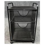 Metal Mesh Rolling Storage Cart