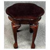 Wood Side Table w / Ball & Claw Feet