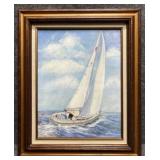 Original Painting on Canvas Signed FDR '85