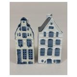 Blue Delft KLM Houses / 2 pc