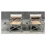 Coleman Aluminum Deck Chairs w/ Folding Tables