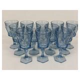 Fostoria Virginia Light Blue Wine Glasses / 12 pc