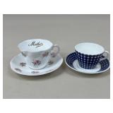 Gustavsberg & Royal Dover Tea Cups And Saucers