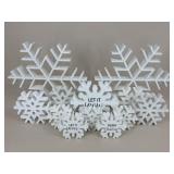 Wood Decorative Snowflakes / 12 pc