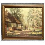 'Old Homestead' Vintage Lithograph C. Groeneveld