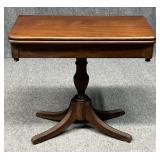Antique Wood Flip Top Game Table